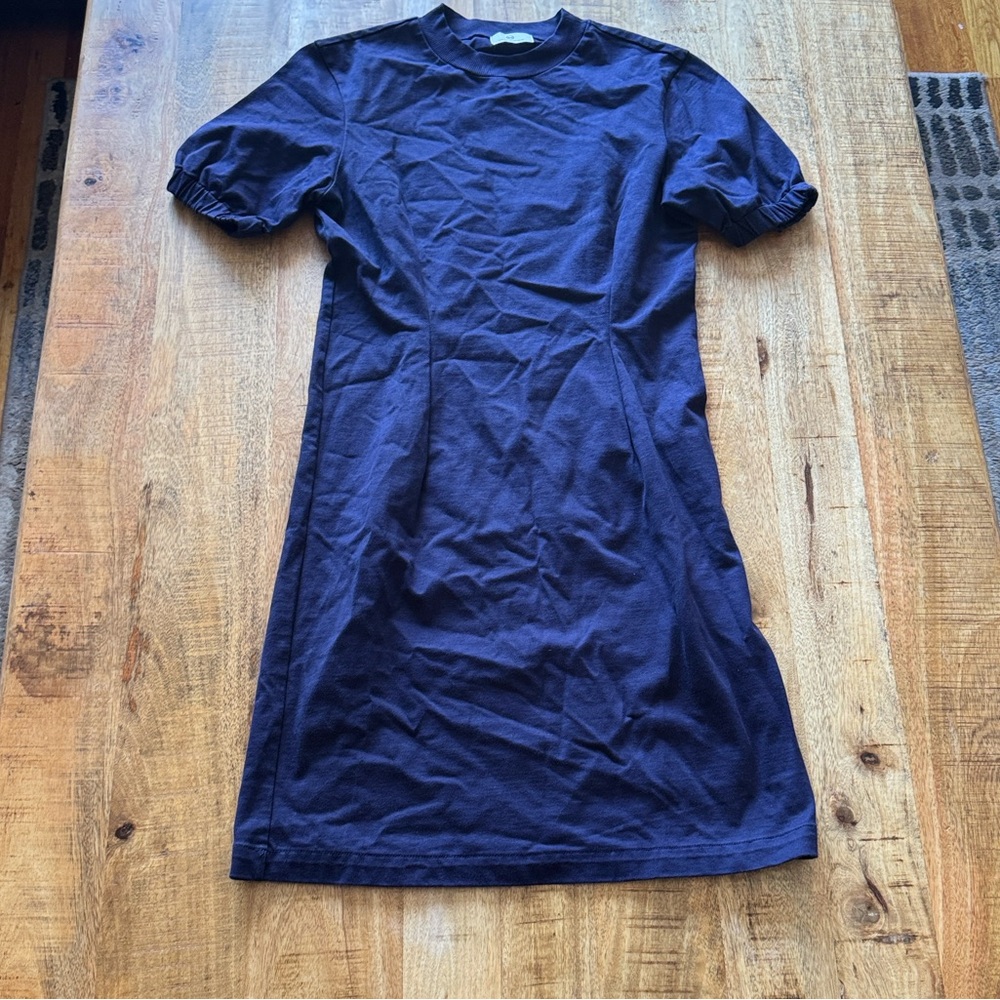 AG Adriano Goldschmied Navy Blue 100% cotton midi  corset dress NWOT